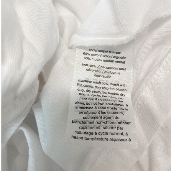 Tommy Hilfiger White/Red Short Sleeve Logo Tie-Front Tee XS/S - Picture 6 of 6